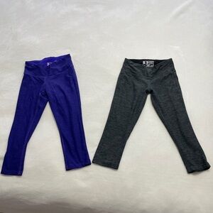 Set of 2: XS New Balance Leggings (Purple and Gray)